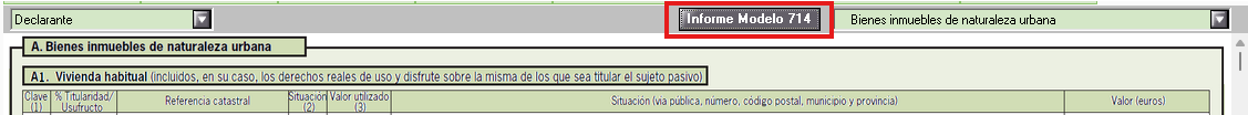 Error de validación Modelo 714 100R435 - Debe rellenar todos los datos