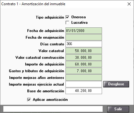 Qué datos son necesarios informar para el cálculo de la amortización en ...
