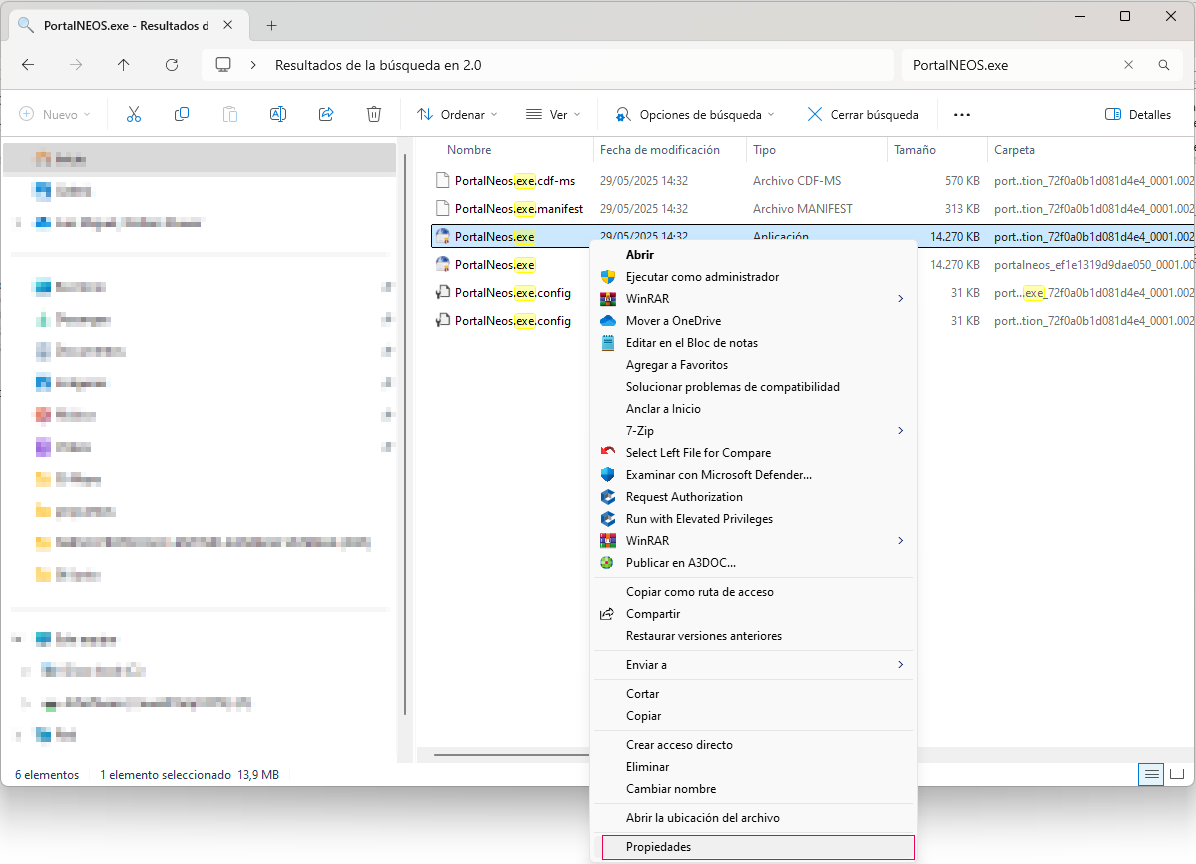 Portal NEOS: No se abre tras actualizar la versión